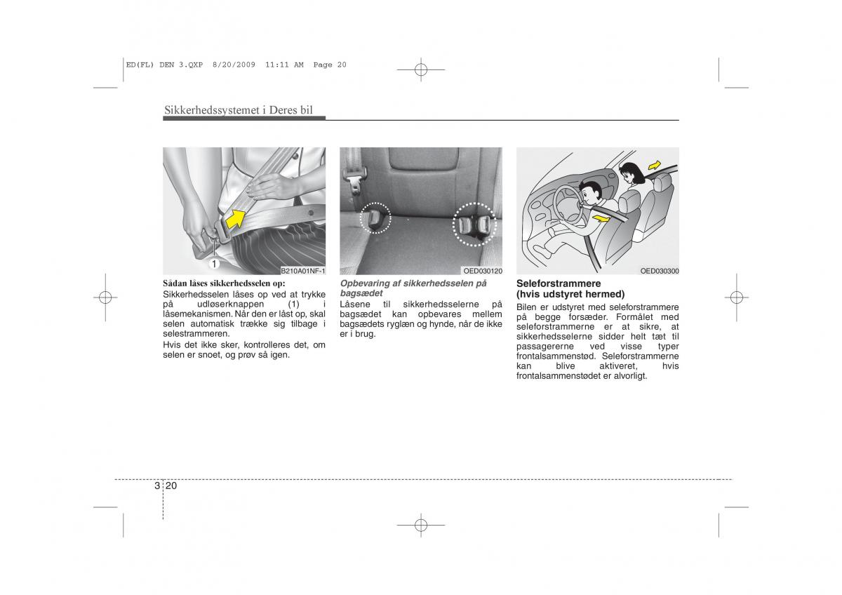 KIA Ceed I 1 Bilens instruktionsbog / page 33