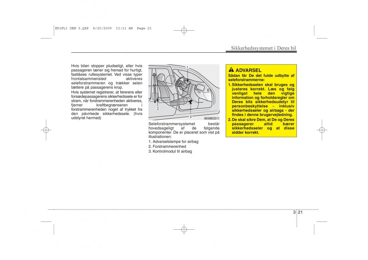 KIA Ceed I 1 Bilens instruktionsbog / page 34