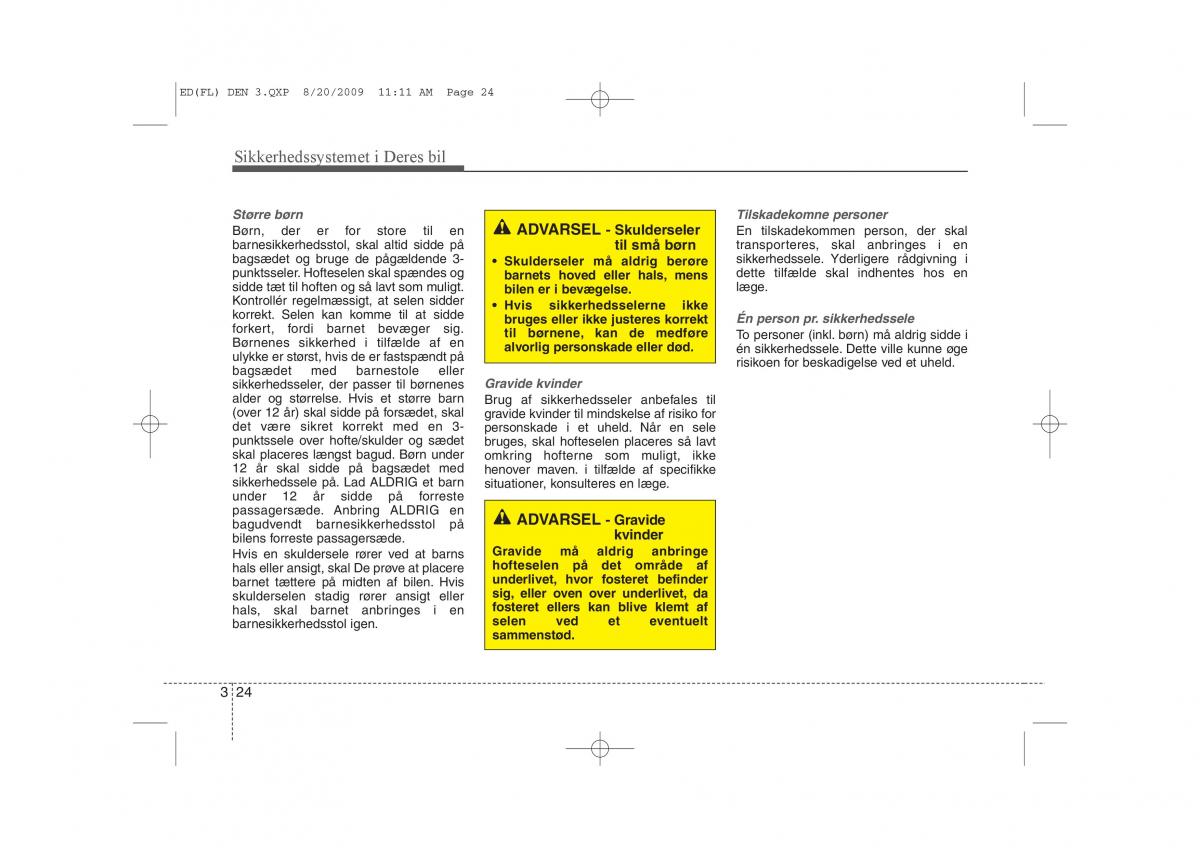 KIA Ceed I 1 Bilens instruktionsbog / page 37