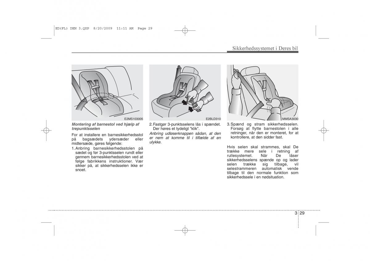 KIA Ceed I 1 Bilens instruktionsbog / page 42