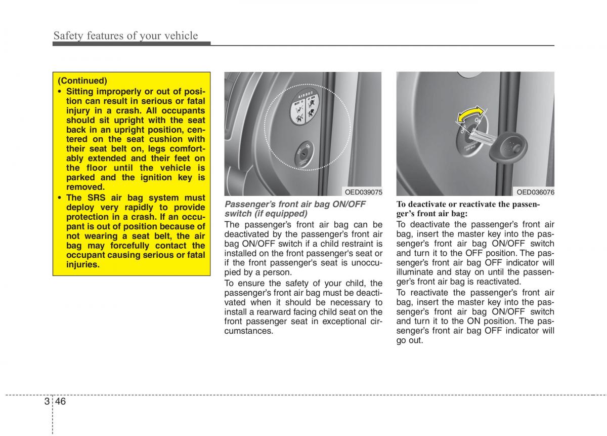 KIA Ceed I 1 owners manual / page 59