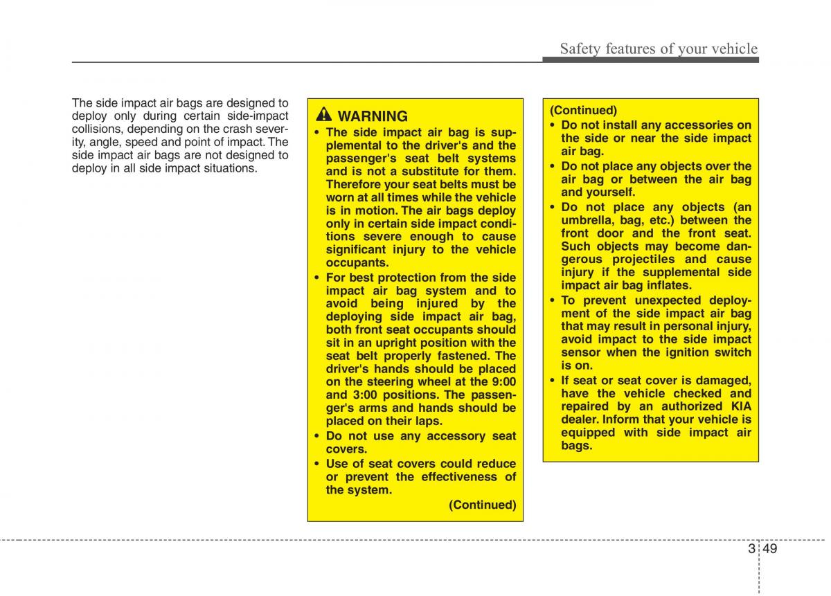 KIA Ceed I 1 owners manual / page 62