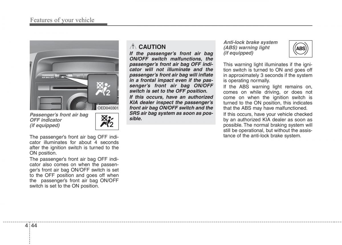 KIA Ceed I 1 owners manual / page 115