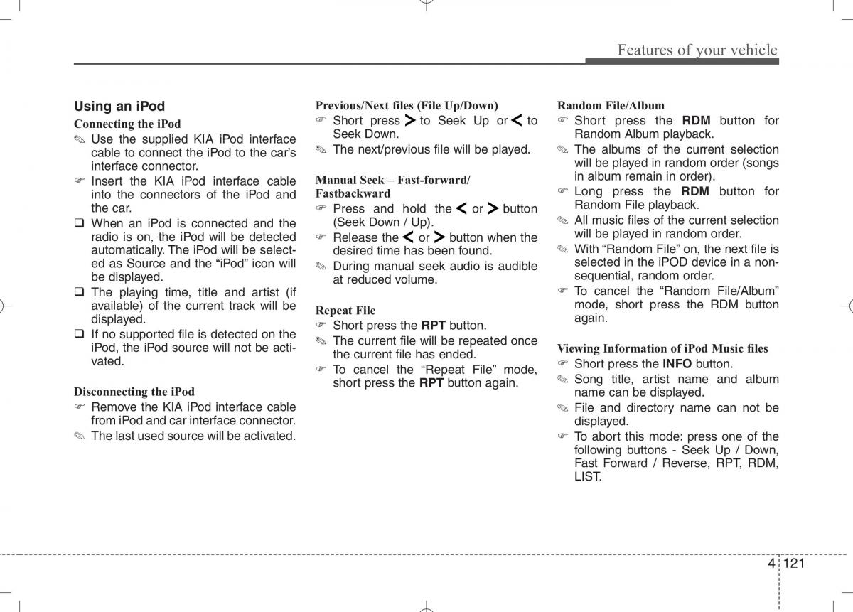 KIA Ceed I 1 owners manual / page 192