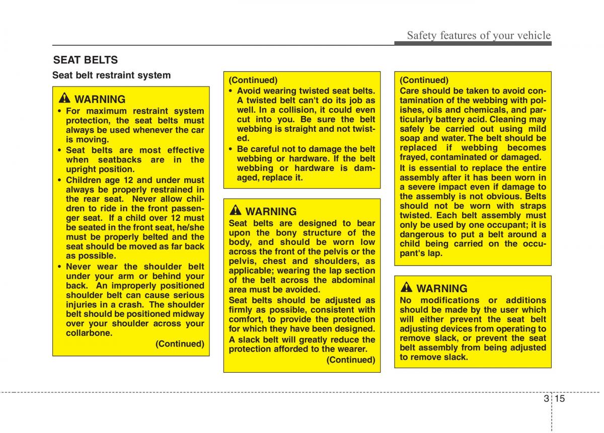 KIA Ceed I 1 owners manual / page 28