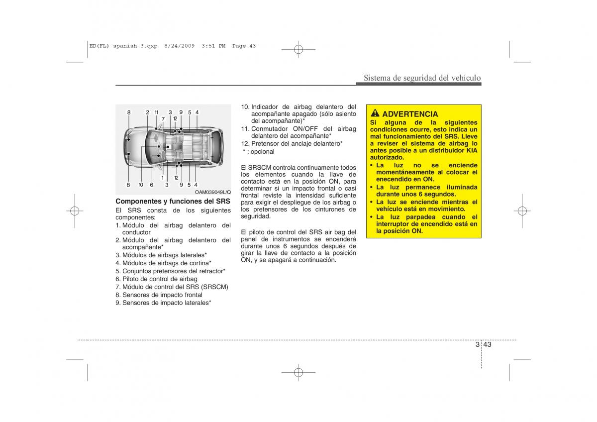 KIA Ceed I 1 manual del propietario / page 57