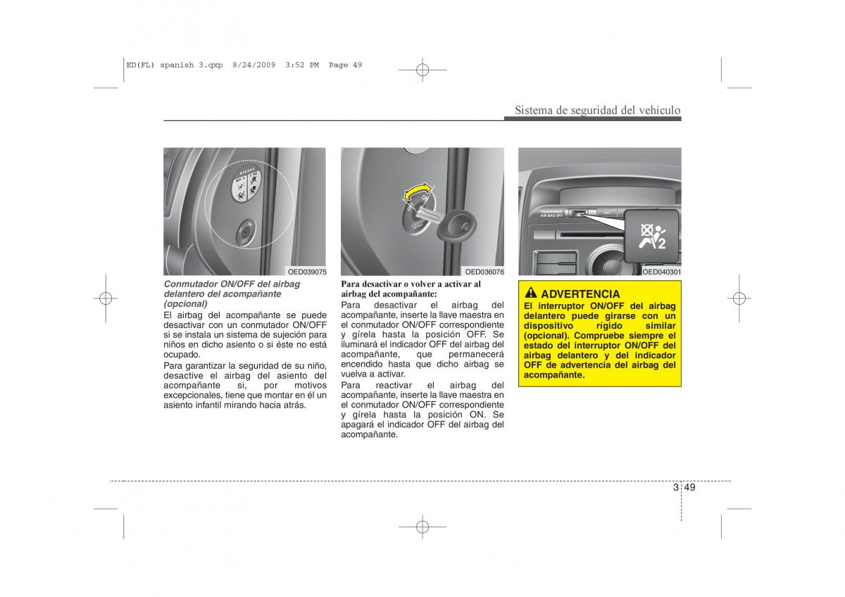 KIA Ceed I 1 manual del propietario / page 63