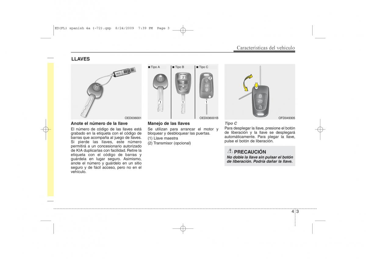 KIA Ceed I 1 manual del propietario / page 78