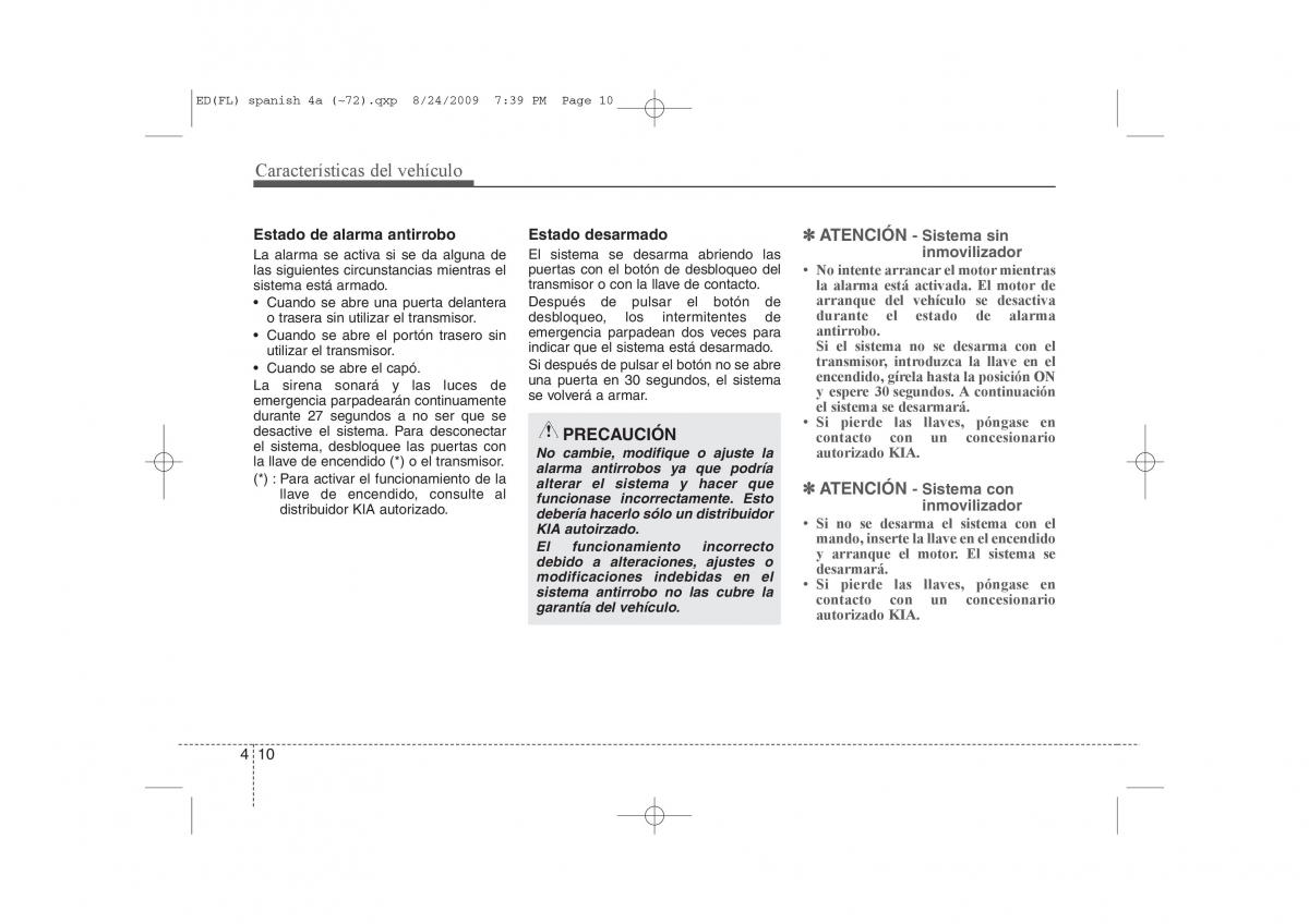 KIA Ceed I 1 manual del propietario / page 85