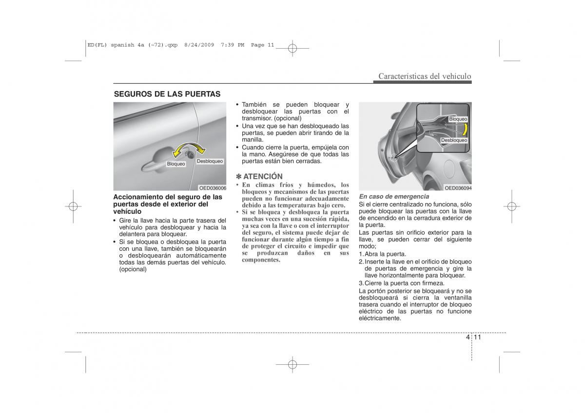 KIA Ceed I 1 manual del propietario / page 86