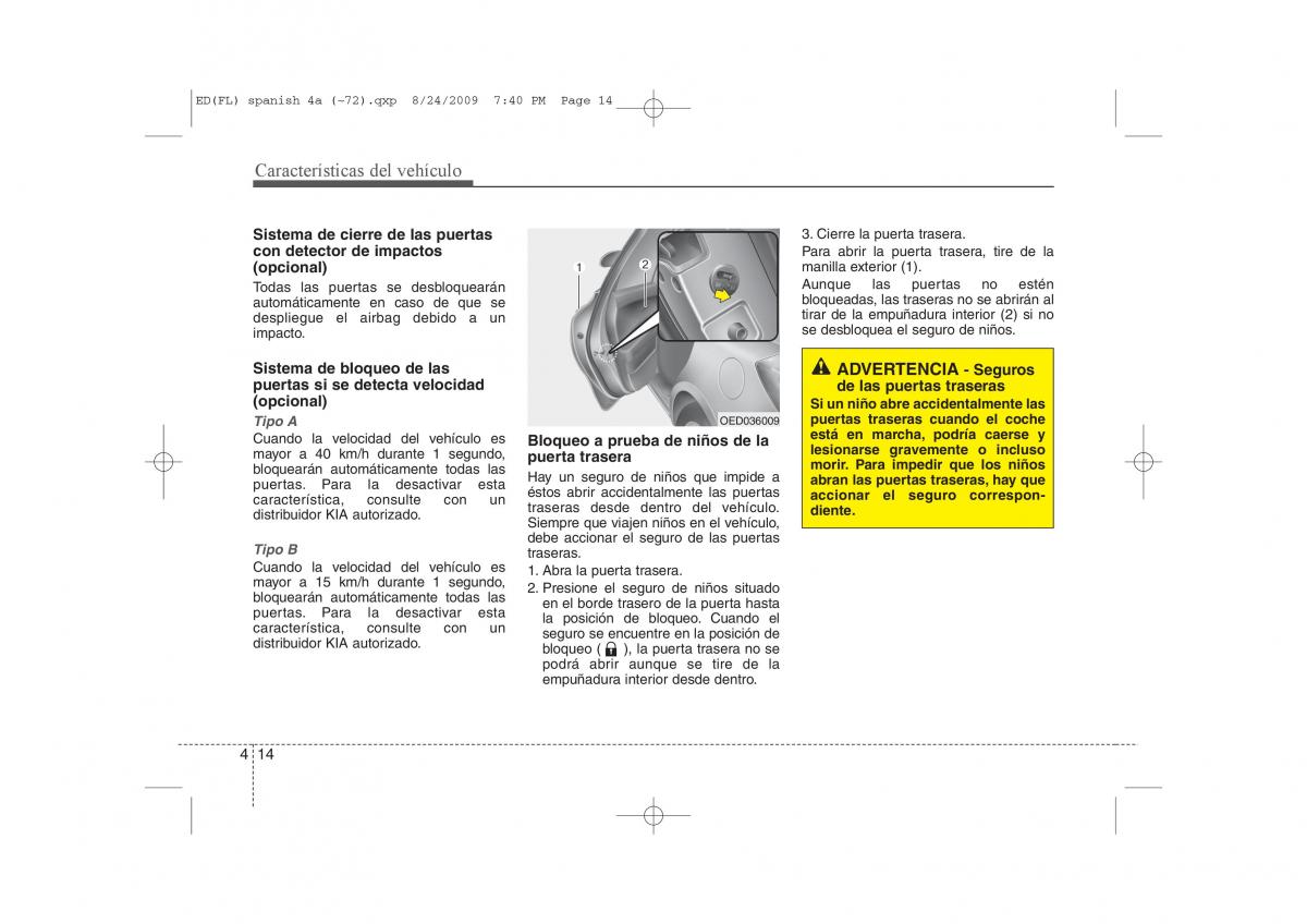 KIA Ceed I 1 manual del propietario / page 89