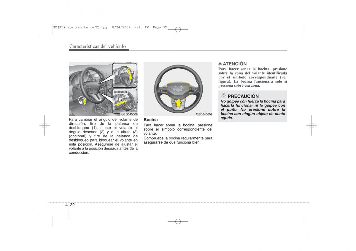 KIA Ceed I 1 manual del propietario / page 107