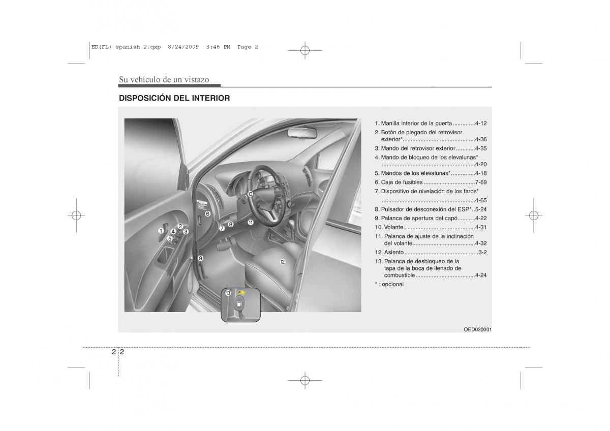 KIA Ceed I 1 manual del propietario / page 12