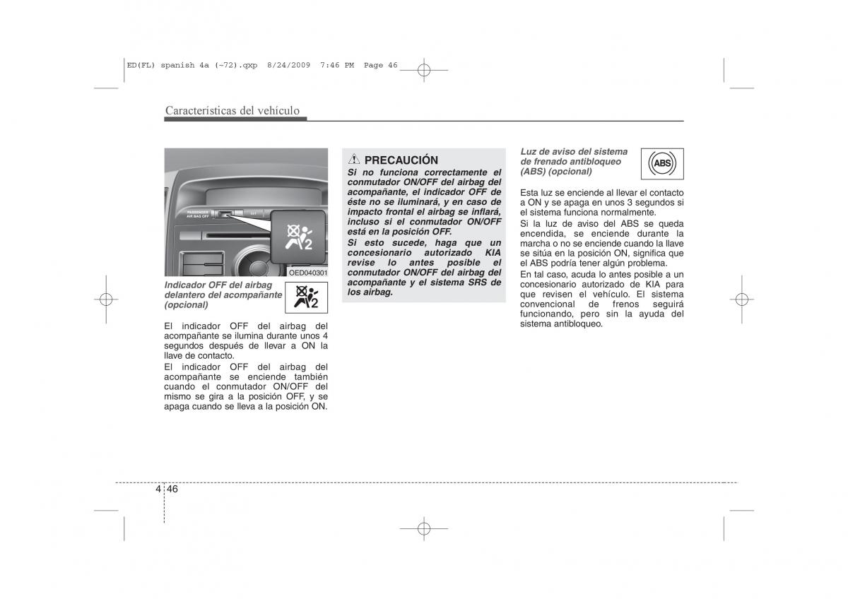 KIA Ceed I 1 manual del propietario / page 121