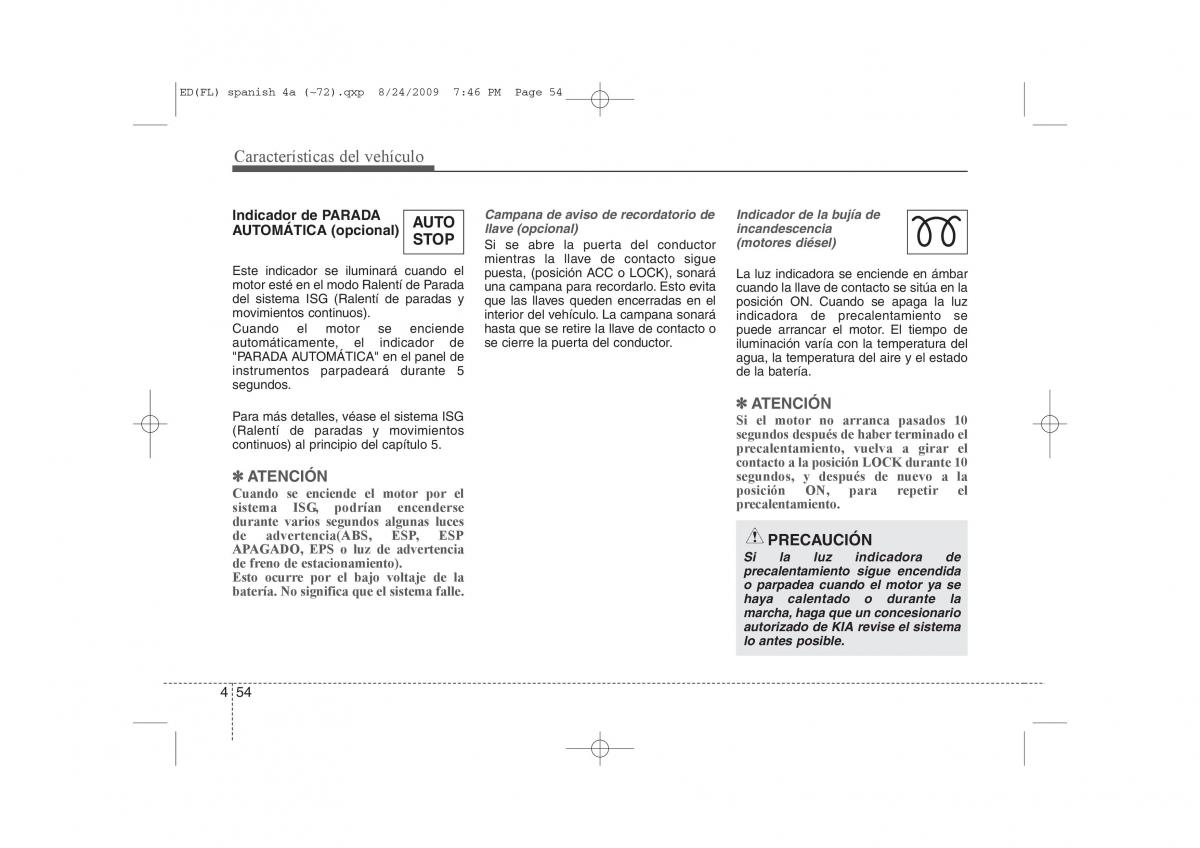 KIA Ceed I 1 manual del propietario / page 129