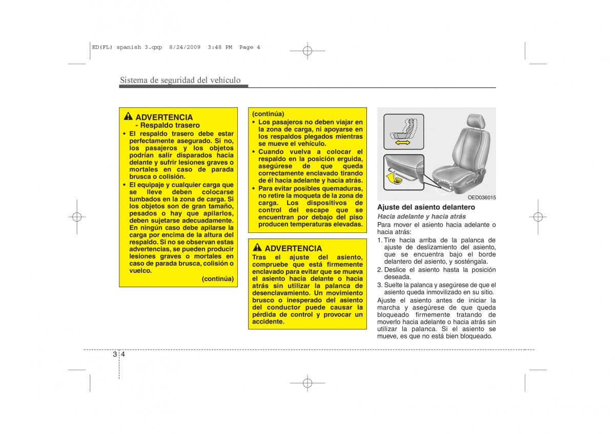 KIA Ceed I 1 manual del propietario / page 18