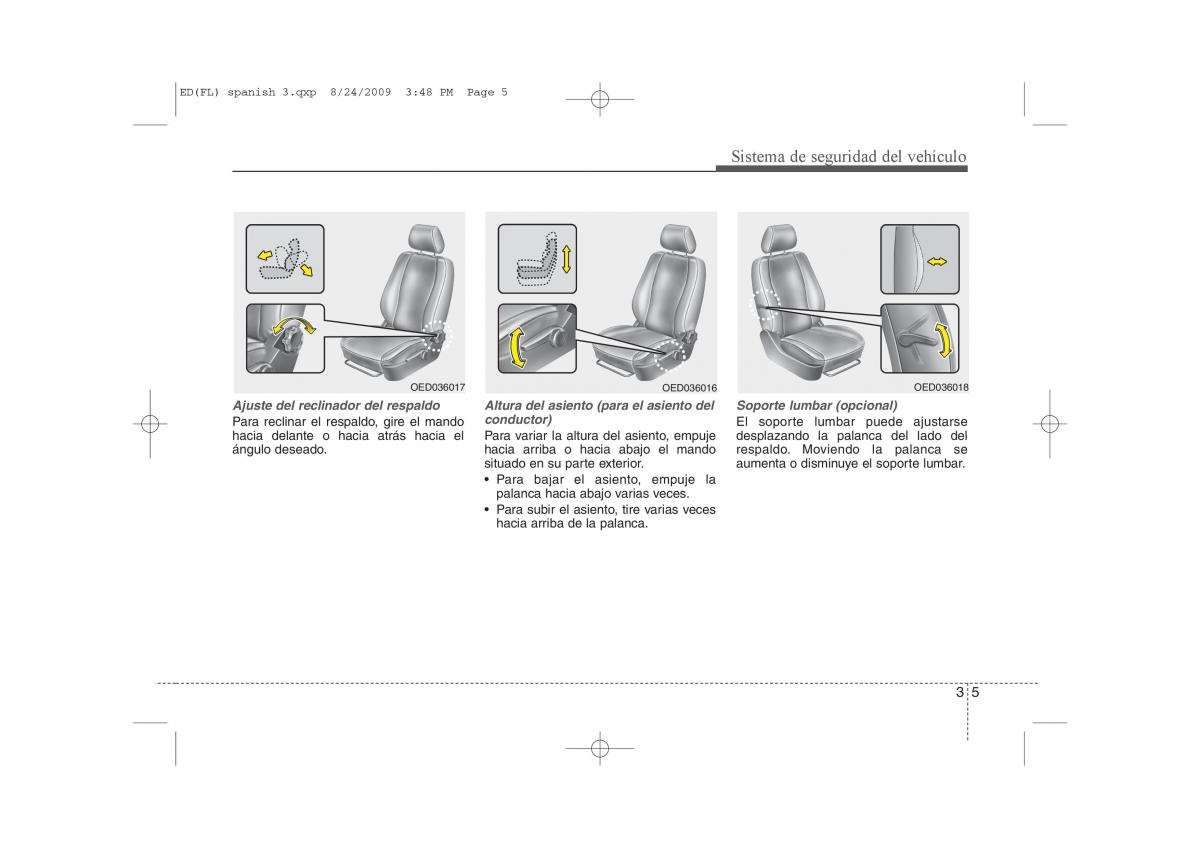 KIA Ceed I 1 manual del propietario / page 19