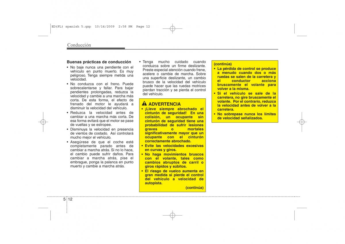 KIA Ceed I 1 manual del propietario / page 228