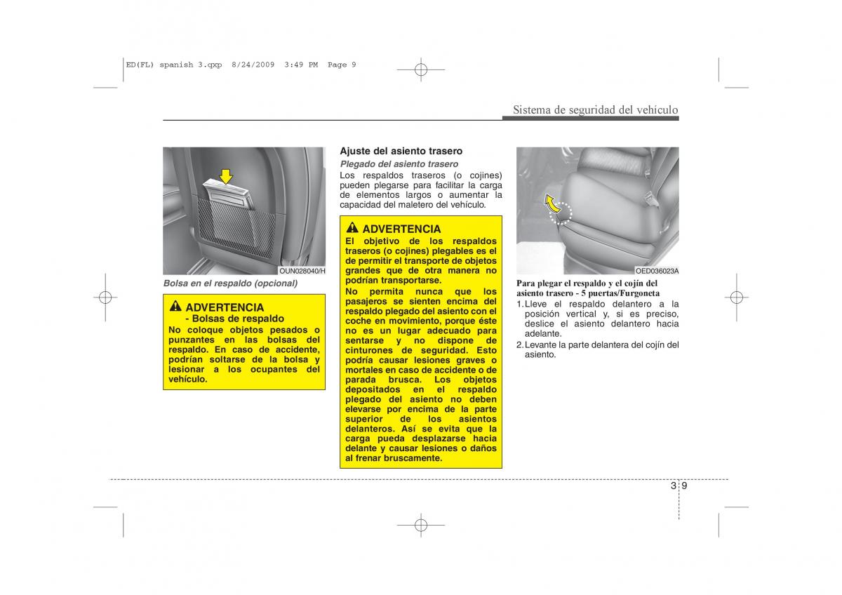 KIA Ceed I 1 manual del propietario / page 23