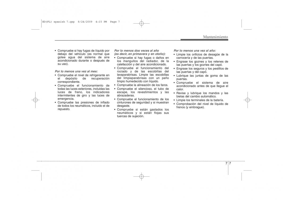 KIA Ceed I 1 manual del propietario / page 303