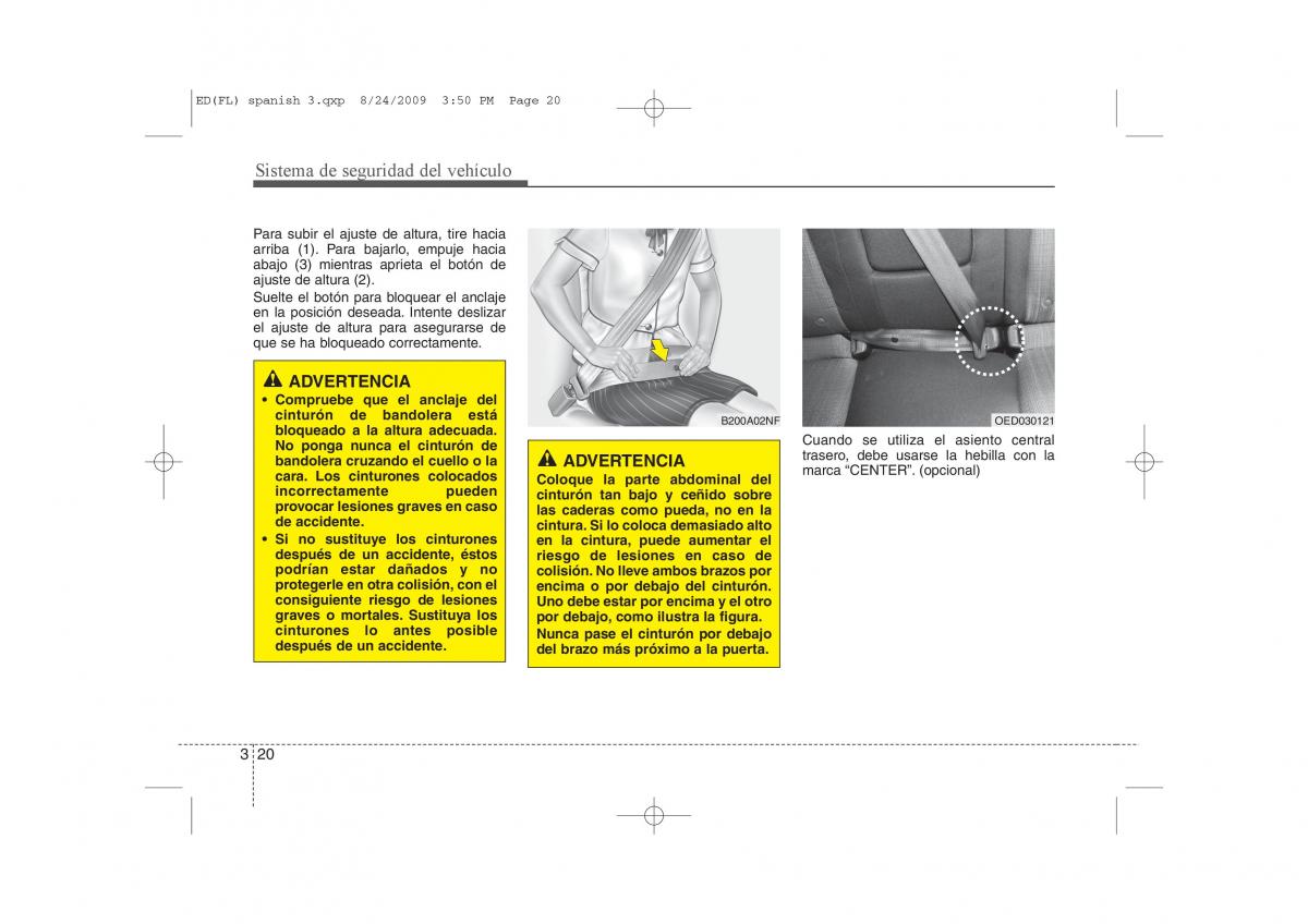 KIA Ceed I 1 manual del propietario / page 34