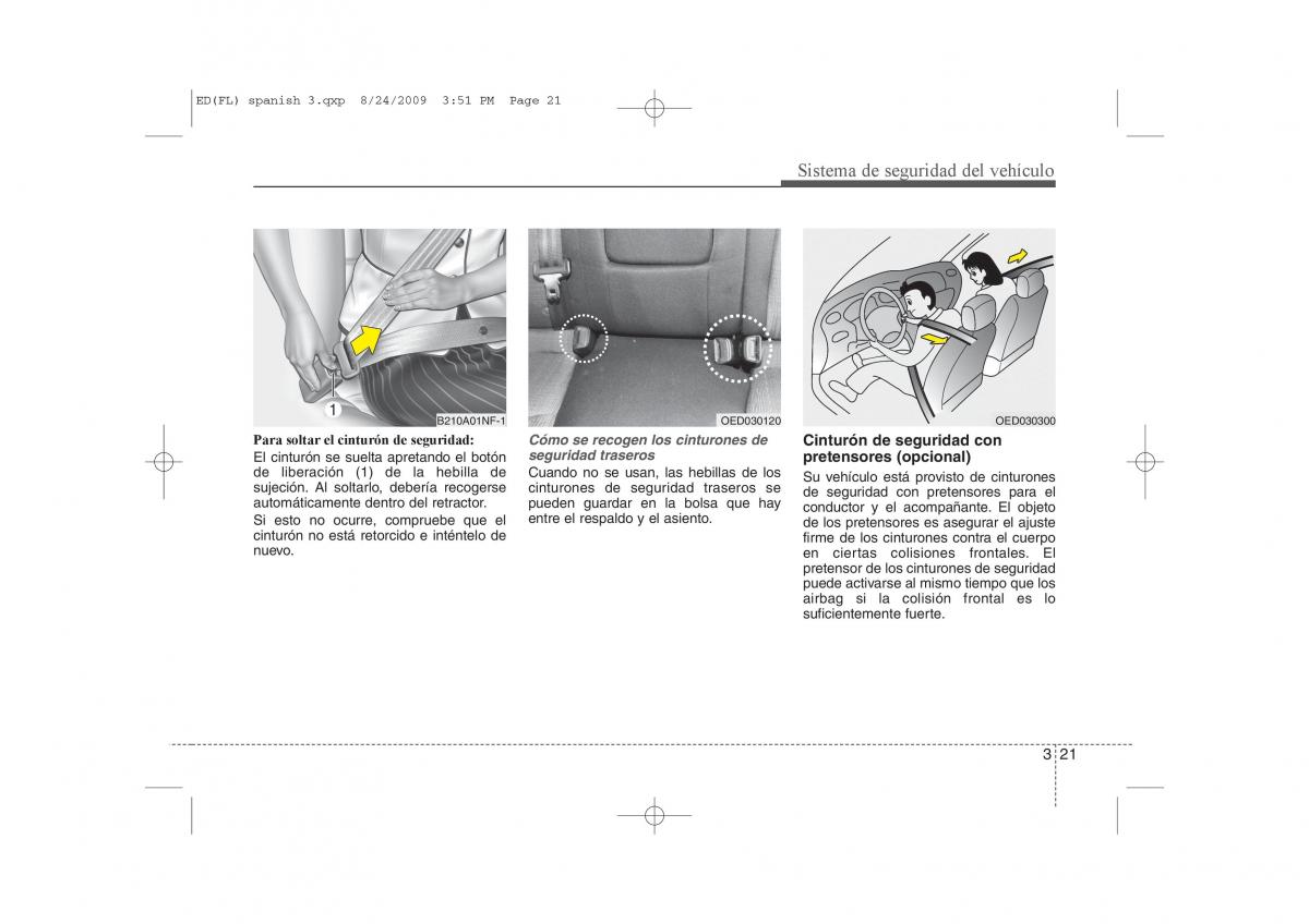 KIA Ceed I 1 manual del propietario / page 35