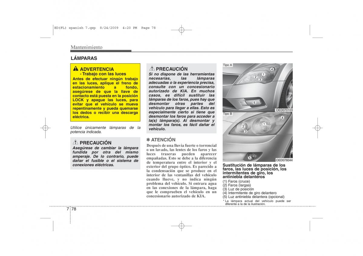 KIA Ceed I 1 manual del propietario / page 374