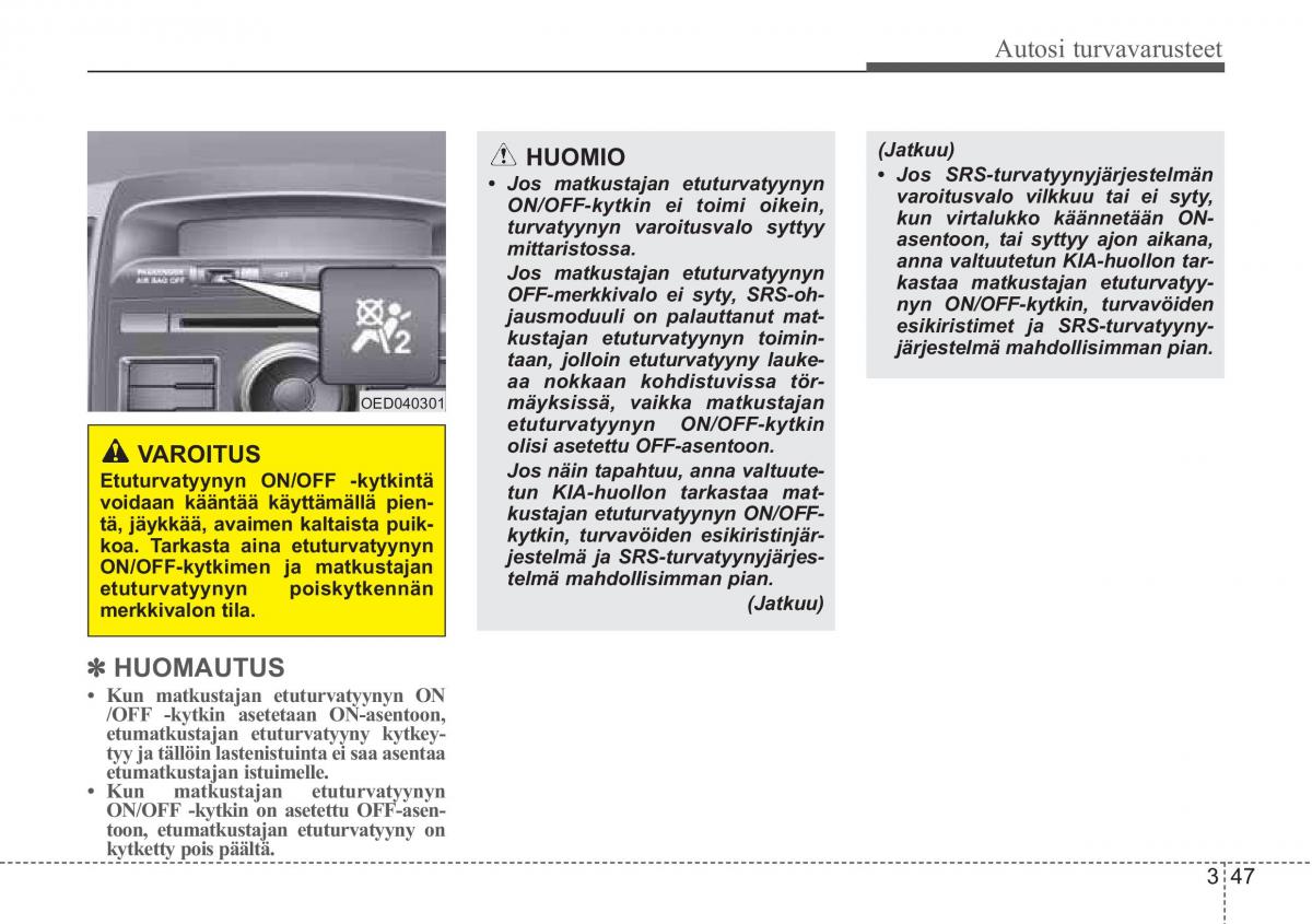 KIA Ceed I 1 omistajan kasikirja / page 61