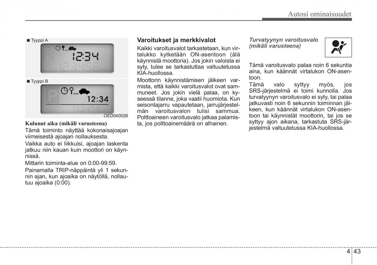 KIA Ceed I 1 omistajan kasikirja / page 115