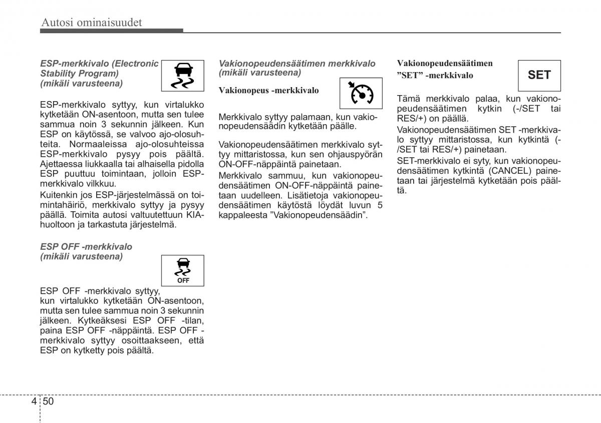 KIA Ceed I 1 omistajan kasikirja / page 122