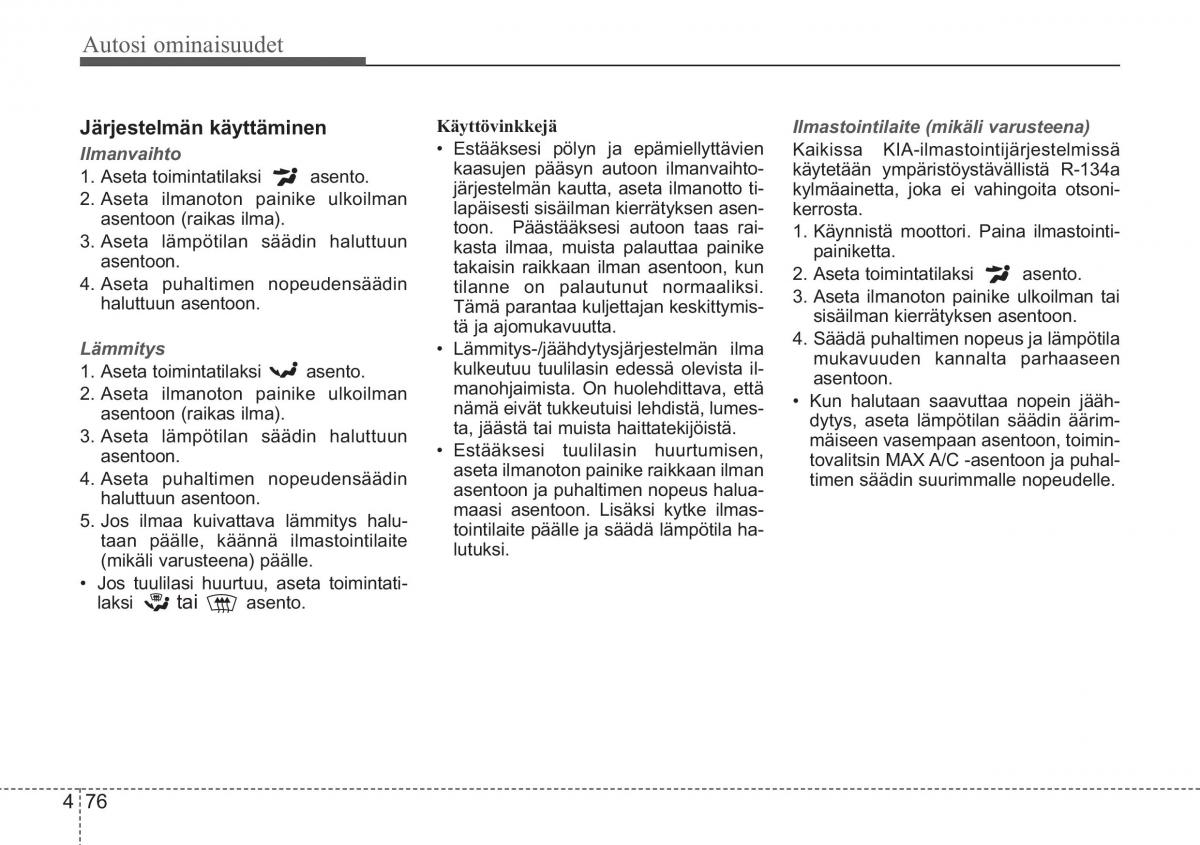 KIA Ceed I 1 omistajan kasikirja / page 148