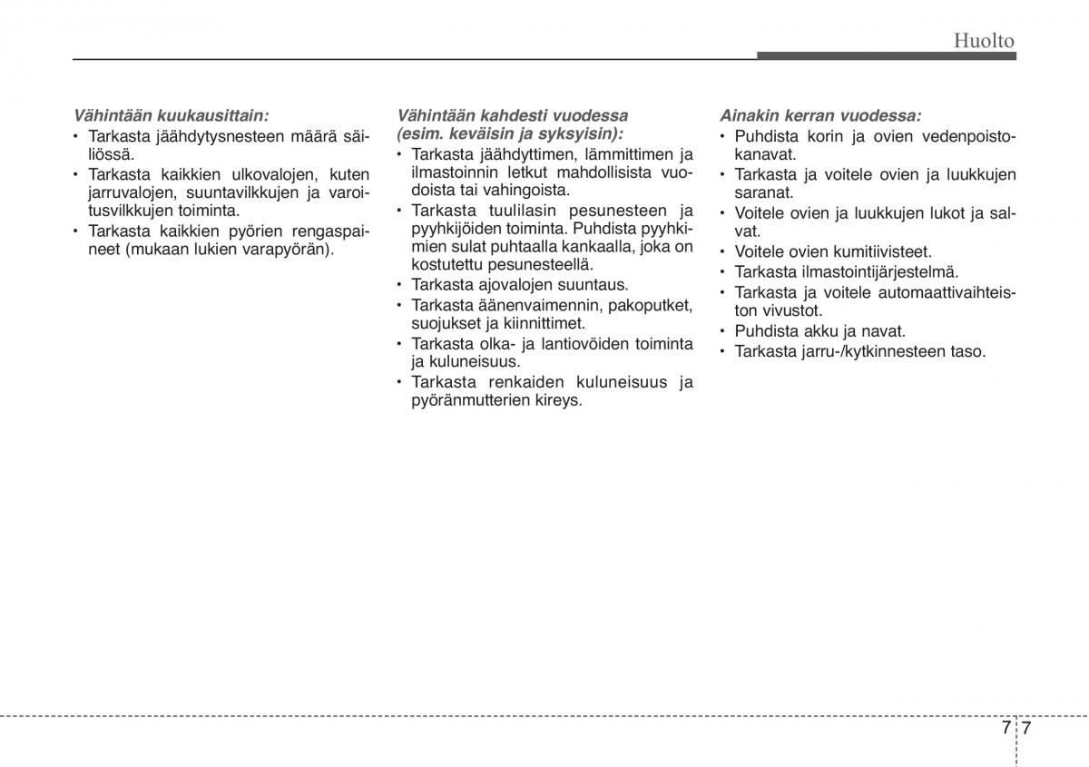 KIA Ceed I 1 omistajan kasikirja / page 287