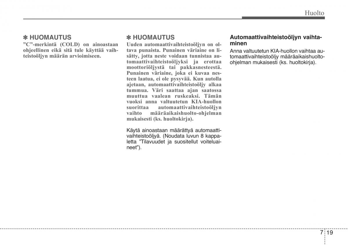 KIA Ceed I 1 omistajan kasikirja / page 299