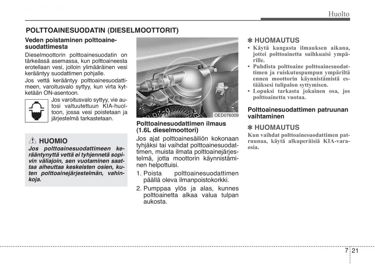 KIA Ceed I 1 omistajan kasikirja / page 301