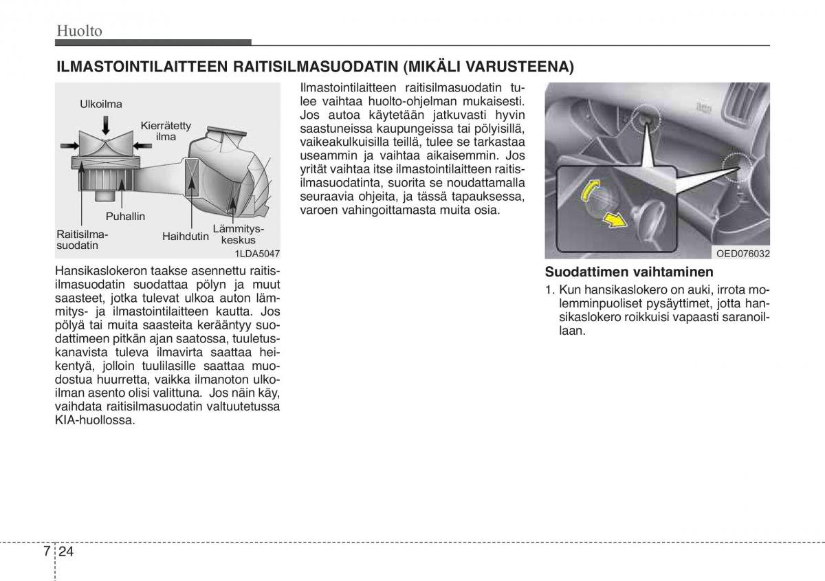 KIA Ceed I 1 omistajan kasikirja / page 304