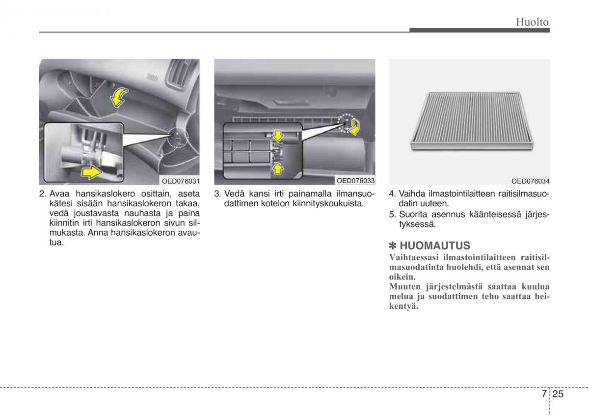 KIA Ceed I 1 omistajan kasikirja / page 305