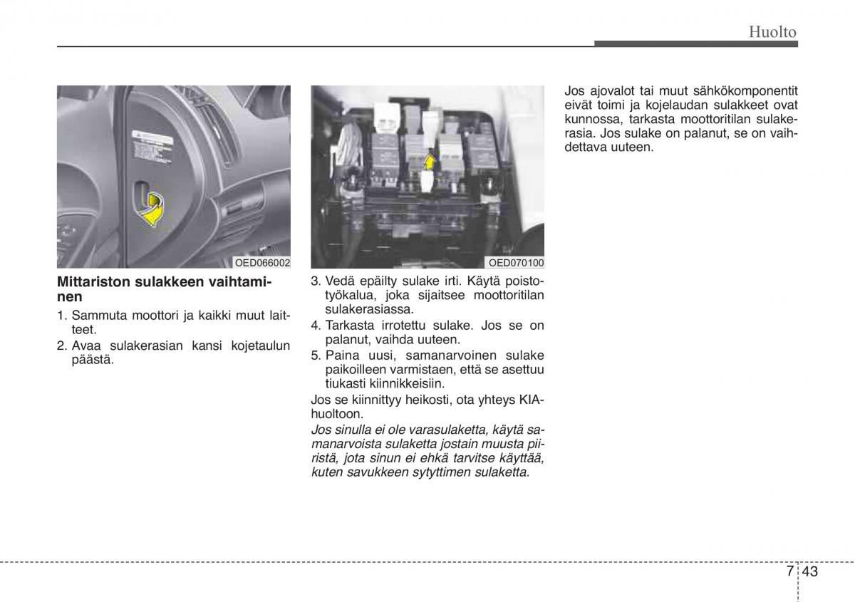 KIA Ceed I 1 omistajan kasikirja / page 323