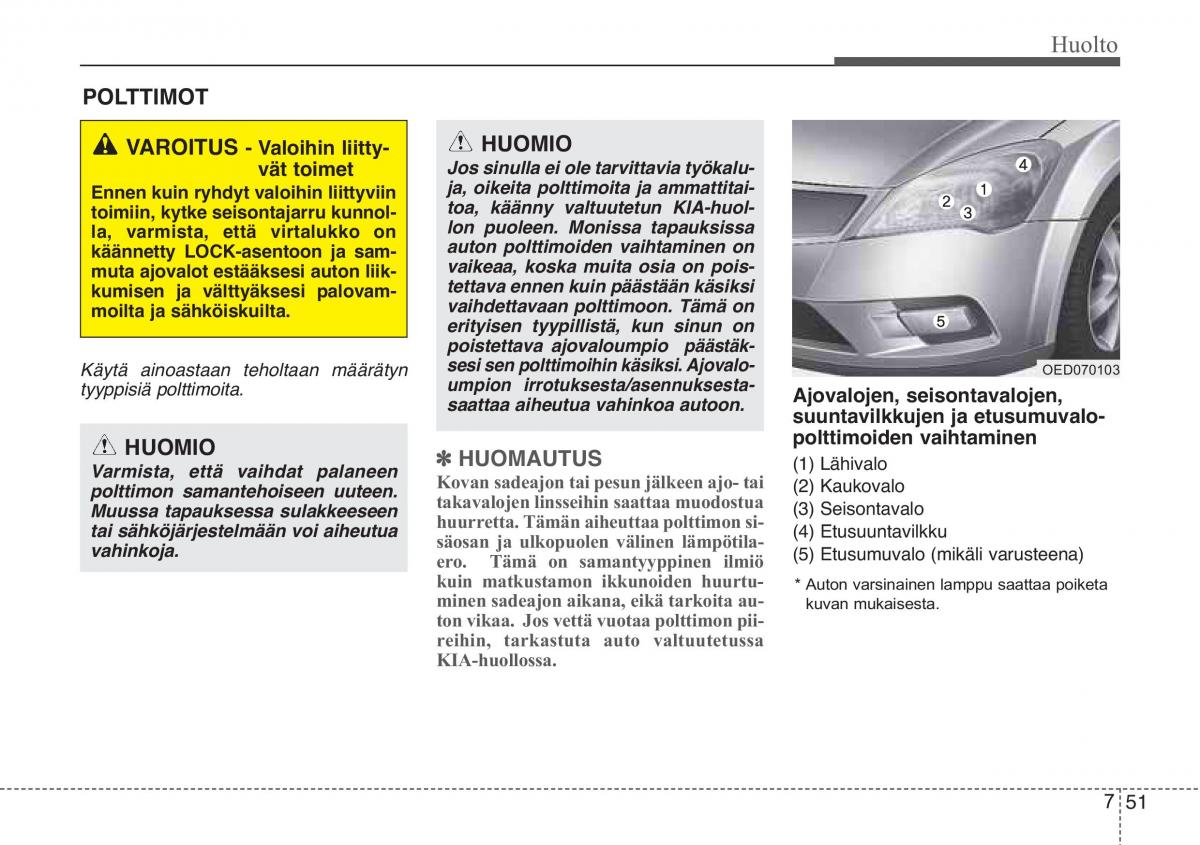 KIA Ceed I 1 omistajan kasikirja / page 331