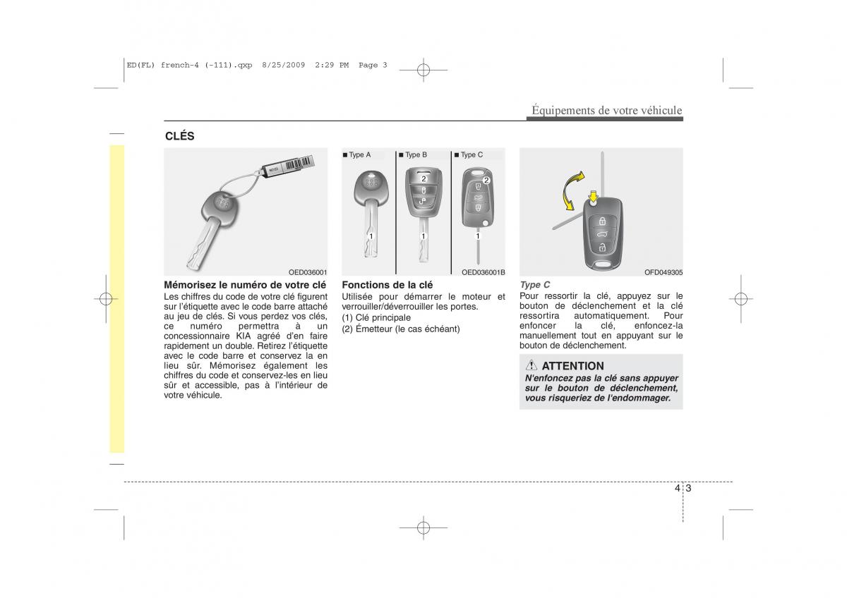 KIA Ceed I 1 manuel du proprietaire / page 81