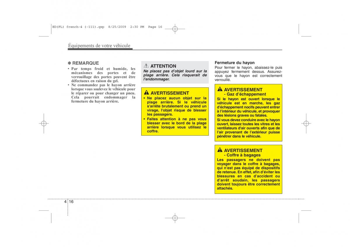 KIA Ceed I 1 manuel du proprietaire / page 94