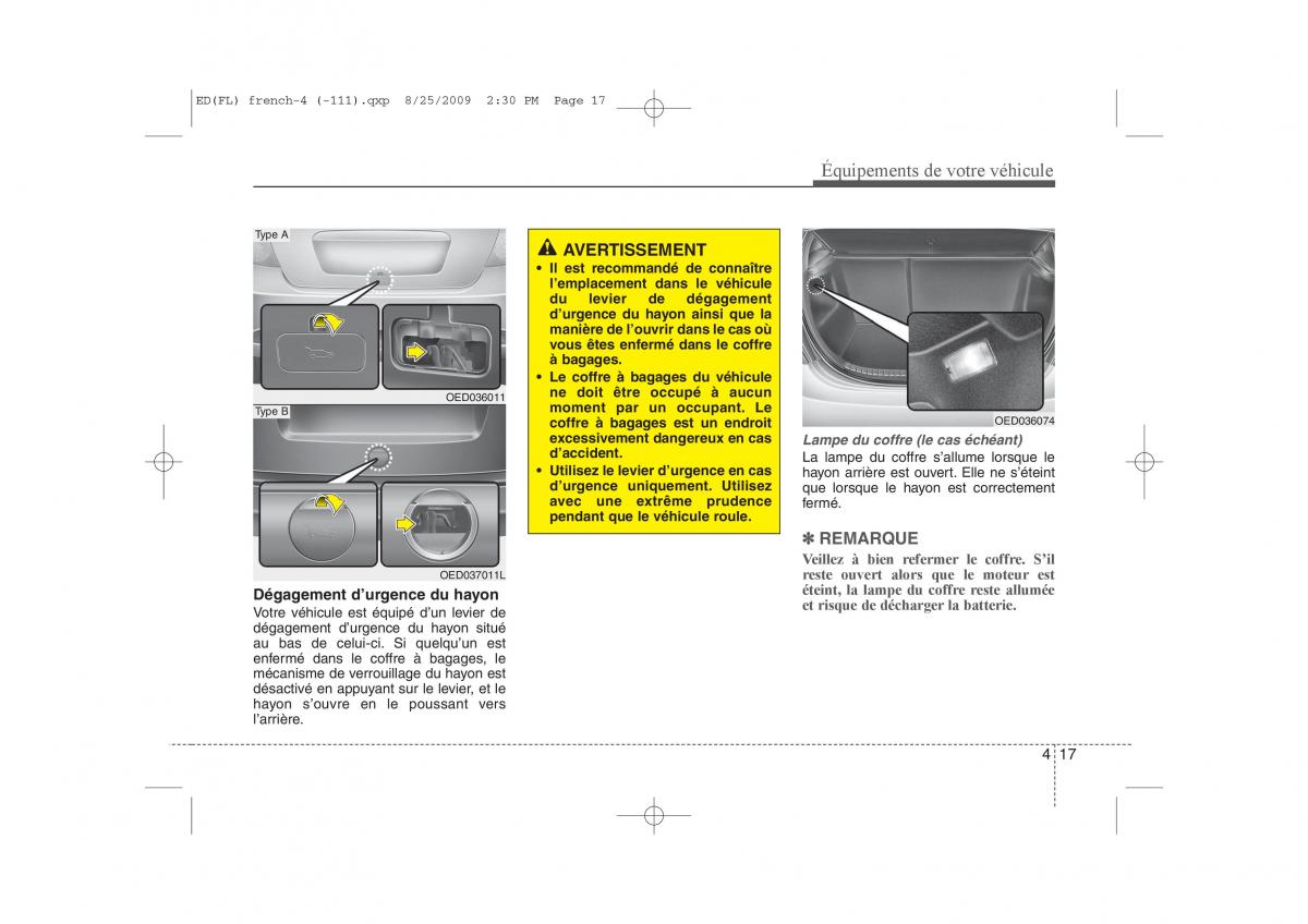 KIA Ceed I 1 manuel du proprietaire / page 95