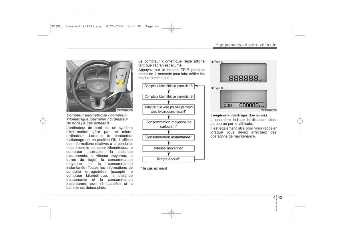 KIA Ceed I 1 manuel du proprietaire / page 121