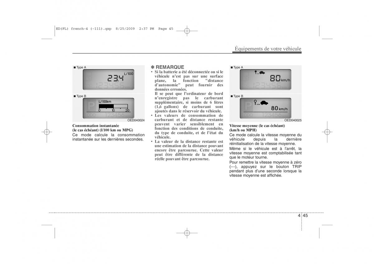 KIA Ceed I 1 manuel du proprietaire / page 123