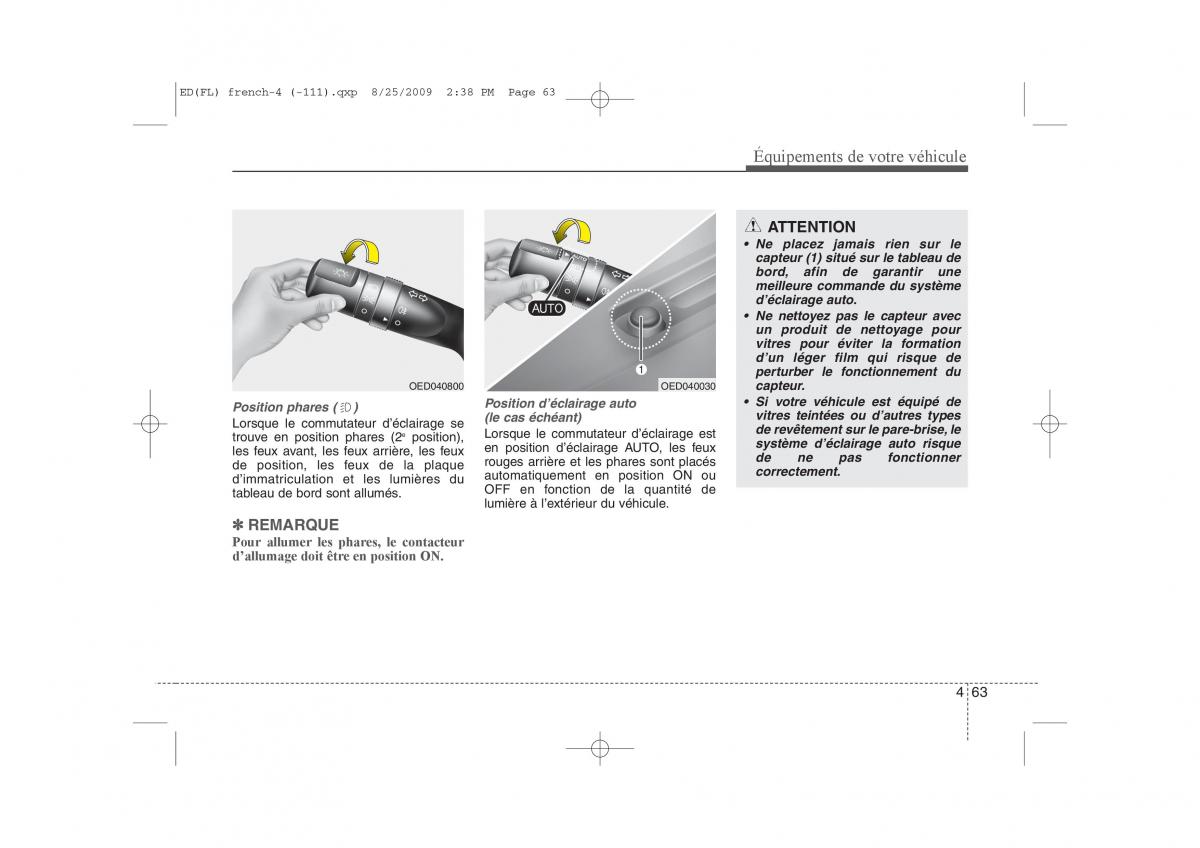 KIA Ceed I 1 manuel du proprietaire / page 141