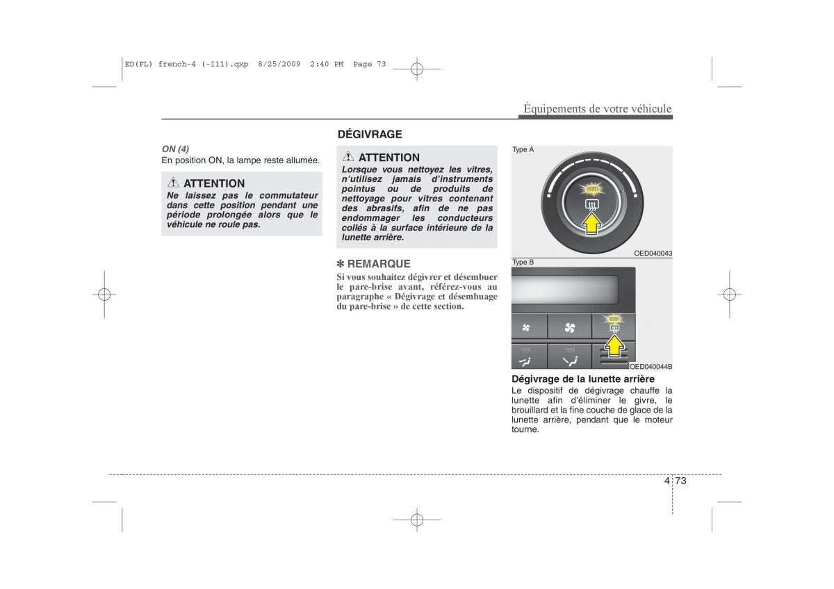 KIA Ceed I 1 manuel du proprietaire / page 151