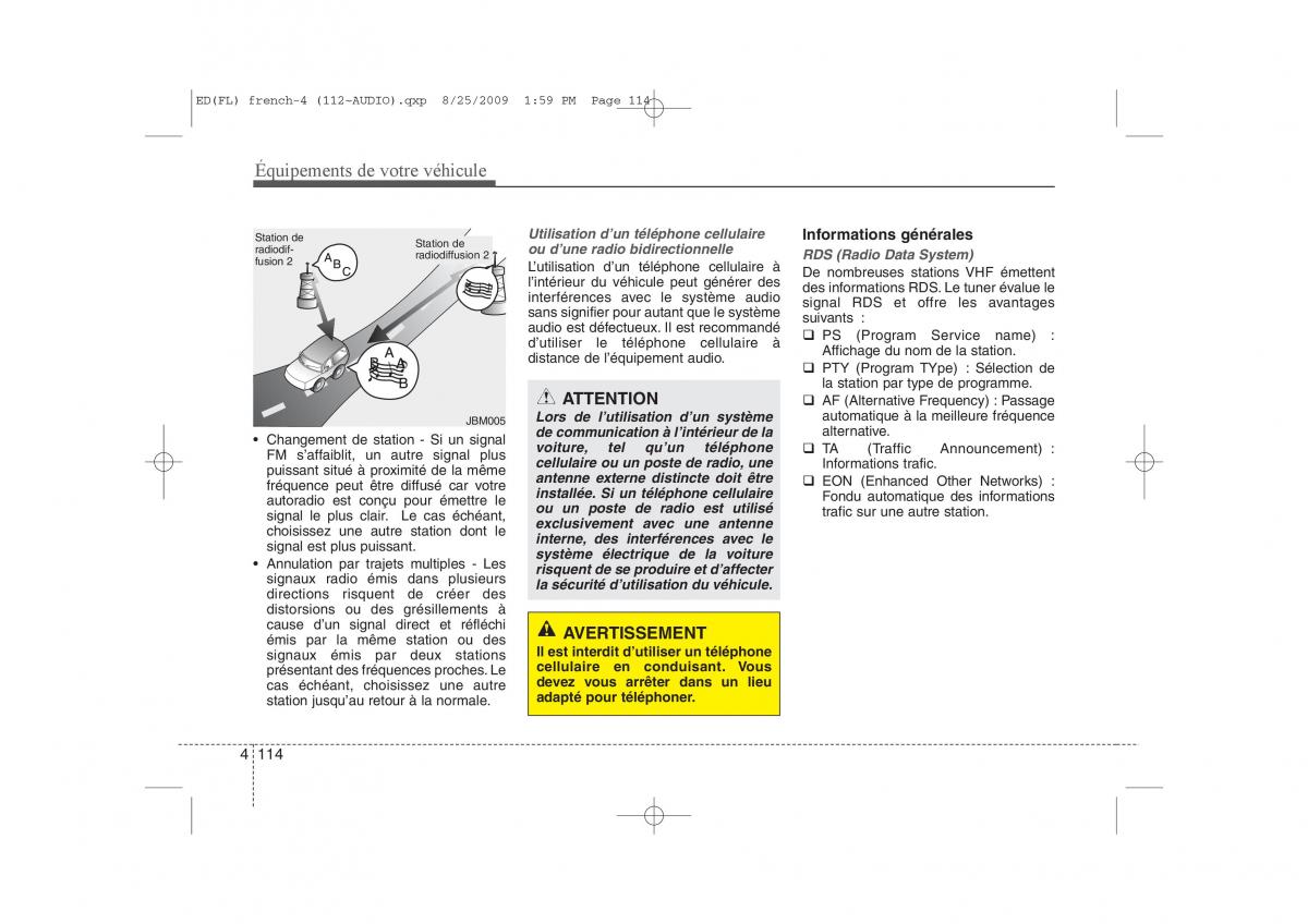 KIA Ceed I 1 manuel du proprietaire / page 192