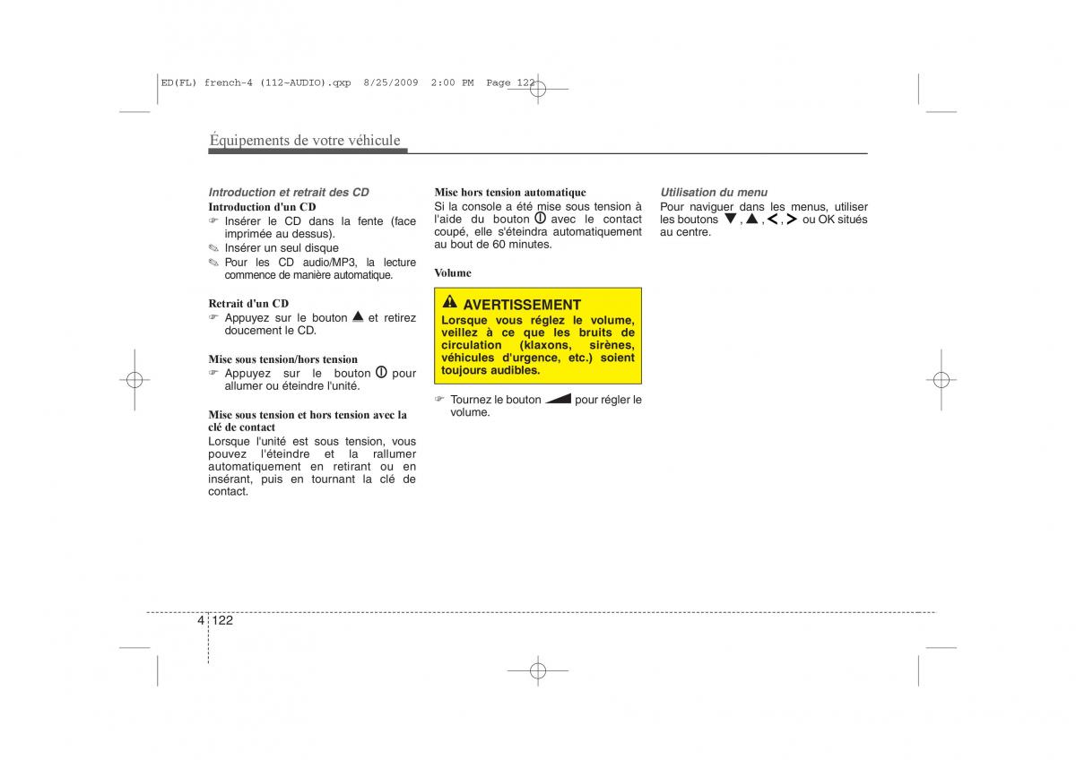 KIA Ceed I 1 manuel du proprietaire / page 200