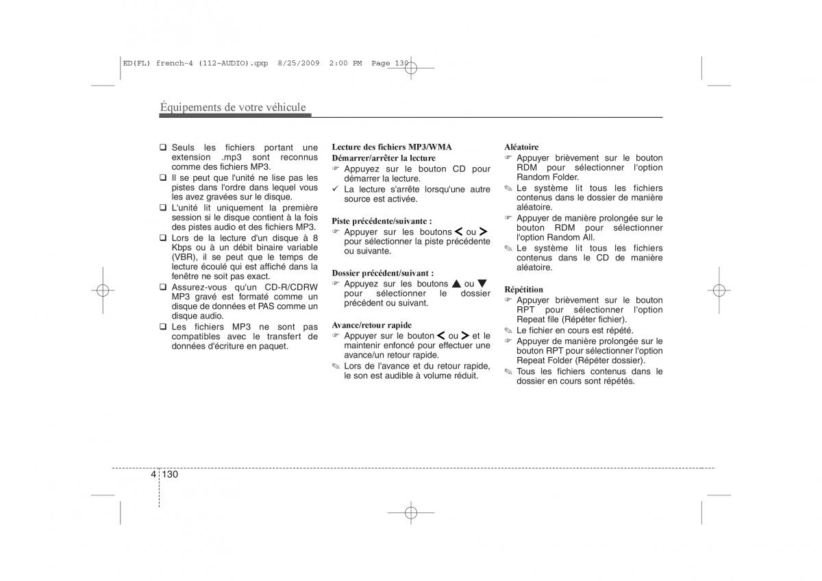 KIA Ceed I 1 manuel du proprietaire / page 208