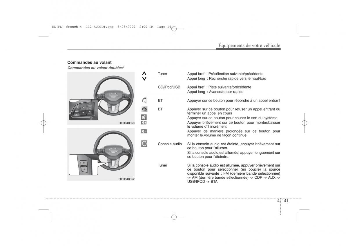 KIA Ceed I 1 manuel du proprietaire / page 219