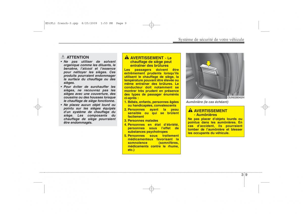 KIA Ceed I 1 manuel du proprietaire / page 23